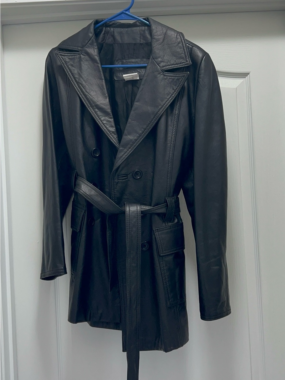 Vintage The Leather Ranch - Le Ranch Du Cuir Leather Women’s Coat Size 2 - Picture 11 of 16